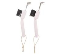 FONDOTIN Lot de 2 Petites Brosses de Nettoyage pour Brosses à Cheveux et Peignes en Plastique, Poils Haute Densité, Outil Portable pour Salon de Coiffure et Usage Ménager,