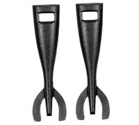 FONDOTIN Lot de 2 Pinces Métalliques pour Barbecue Isolation Thermique et Bords Arrondis, Fourchette à Steak Réutilisable pour Grillades en Extérieur