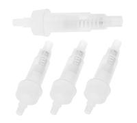 FONDOTIN Lot de 4 Pompes Distributrices en Plastique pour Savonnette Liquide et Huile, Verrouillage Sécurisé, Adaptées aux Salles de Bain et Buanderies, Accessoires pour Évier Blanc