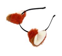 FONDOTIN Oreilles de Renard en Peluche Plastique Facile à Utiliser Serrage-tête Polyvalent pour Cosplay et Fête de Noël, Accessoire Unique pour Performances sur Scène