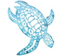 FONDOTIN Ornement Tortue En Métal Décoratif Mural Pour Intérieur Et Extérieur, Décoration Murale Tortue Marine En Fer Ajouré, Art Mural Vintage Pour Salon Et Jardin