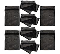 FONDOTIN Paquet à Linge Protège les Sous-vêtements et Chaussettes en Polyester en Filet Noir 8pcs pour Lavage de Vêtements Délicats pour Machine à Laver et Voyage