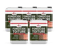 Fongicide Anti depot vert concentré pour toiture - Élimine aussi algues et lichens - ANTI-MOUSSE Lot de 5 x 1L (5L)