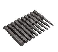 Fongmore 10pcs 50mm 1/4 pouce tige hexagonale S2 acier tête de tournevis hexagonale clé à main Allen jeu de forets 5/64-5/16 jeu de forets hexagonaux magnétiques