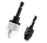 Fongmore 2 pièces 1/4 pouce poignée hexagonale sans mbout de perçage rapide convertisseur Extended tournevis embout de perçage adaptateur percussion outil de perçage 0,3-6,5 mm 0,3-3,6 mm