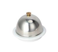 Fonowx avec Couvercle Dôme Coupelle Mini Saucière Base Ronde en Céramique et Couvercle en Acier Inoxydable Format Compact et Gain de Place Convient à la Table Moderne Hôtels Gîtes, Dessus Doré