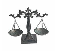 Fonowx Balance Décor Balance Objet Décoratif Antique Sculpture Métal Fer Fonte Équilibrée Classique Convient Bureau Droit Meuble Salon Cabinet, Vert-de-gris Avec Pointe De Lance