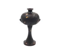 Fonowx Brûleur d'Encens Encensoir Censoir Brûle-Parfum Porte-encens en Alliage Effet Bronze avec Reliefs Finement Gravés et Couvercle à Aérations pour, Brûleur D Encens Han Wen Meiting