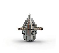 Fonowx Buse Haute Pression Buse Rotative Embout de Nettoyage Tête de Pulvérisation Structure Compacte Cylindrique pour Accès, 40L/Min, Buse De Nettoyage Avec Brosse, Filetage Interne 1/2