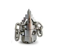 Fonowx Buse Haute Pression Buse Rotative Embout de Nettoyage Tête de Pulvérisation Structure Compacte Cylindrique pour Accès, 40L/Min, Buse De Nettoyage Avec Chaîne, Filetage Interne 1/2