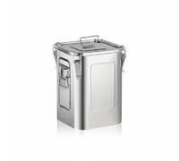 Fonowx Conteneur Hermétique en Acier Inoxydable Boîte de Conservation avec Joint Étanche Poignée Ergonomique et Corps Rectangle, 35 35 40cm【48L】, Carré Surélevé