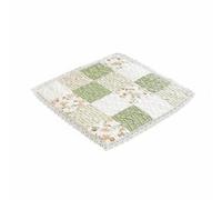Fonowx Coussin de Siège en Coton Coussin de Chaise Galette de Chaise Housse de Siège Oreiller d'Assise avec Garnissage Polyester Aéré Style Patchwork Fleuri, Vert, 45 45cm