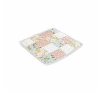 Fonowx Coussin de Siège en Coton Coussin de Chaise Galette de Chaise Housse de Siège Oreiller d'Assise avec Garnissage Polyester Aéré Style Patchwork Fleuri, Rose, 45 45cm