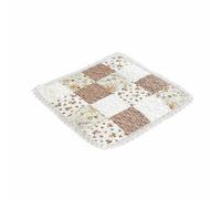 Fonowx Coussin de Siège en Coton Coussin de Chaise Galette de Chaise Housse de Siège Oreiller d'Assise avec Garnissage Polyester Aéré Style Patchwork Fleuri, Marron, 45 45cm