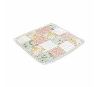 Fonowx Coussin de Siège en Coton Coussin de Chaise Galette de Chaise Housse de Siège Oreiller d'Assise avec Garnissage Polyester Aéré Style Patchwork Fleuri, Rose, 50 50cm