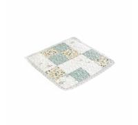 Fonowx Coussin de Siège en Coton Coussin de Chaise Galette de Chaise Housse de Siège Oreiller d'Assise avec Garnissage Polyester Aéré Style Patchwork Fleuri, Bleu, 50 50cm