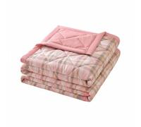 Fonowx Couverture d'Été Jeté en Coton Doux Édredon Été Respirant Couverture Confortable Matière Absorbante Adaptée Utilisation Chambre Hôtes Salon, 180 X 200 Cm, Carreaux De Lilas Roses