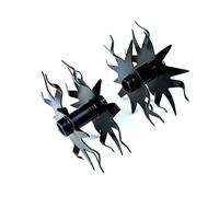 Fonowx Cultivator Wheel Roue de Fraisage de Binage Dentelée pour Micro Tiller en Acier Carbone Épais pour Casser Les Mottes et Aérer Adapté aux Petites Parterres Rangs Étroits