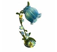 Fonowx Diy Lantern Lampe Fleur Lanterne Veilleuse Guirlande avec Kit Créatif à Monter Symbolisant le Éclairage Doux Convient aux Cadeaux Décoration Maison Bureau Chambre, Bleu Foncé