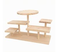 Fonowx Étagère à Étages en Bois Pin Polyvalent Étagère D'exposition Plateformeurélevées Compact Organiteur pr Bureau, Balcon, Style 1