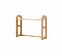 Fonowx Étagère de Bureau en Bambou Organisateur Bibliothèque Rangement avec Hauteur de Tablette Modulable et Cloisons, Size to 3, Étagère De Bureau Simple en Bambou, Modèle Bas