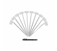 Fonowx Étiquette Plante Inox Piquet Jardin Marqueur Jardin Panneau Identification Acier 304 Étanche Réutilisable Conception en L Stable Surface Lisse pour