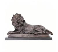 Fonowx Figurine Lion en Laiton Finition e à la Main, Artinal, Lion Décoratif en Laiton, pr lon, Entrée, Bouche Fermée
