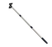 Fonowx Houe Agricole Houe Râteau Cultivateur Désherbeur Binette Construction Lourd Acier Épais Résistante à la Pression Manche Telescopique INOX Adaptée au , 4-Section Pole