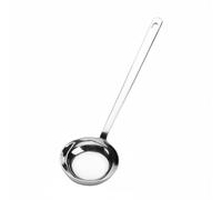 Fonowx Louche Acier Inoxydable Possédant Bol Rond Manche Long Fond Plat Construction Harmonieuse Adaptée à la Cuisine, Louche À Soupe En Acier Inoxydable 304 À Fond Plat