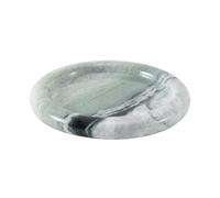 Fonowx Plateau Rond En Marbre Naturel Intemporel Plateau lle Bain En Élégant pr Coiffeuse, Vert, 23CM