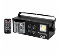 Fonowx Projecteur DJ Stable Système d’éclairage | Boîtier Compact, Projecteur Scène Poignée, Portable, pr Discothèque, Soirées Privées, Pubs, Noir, Télécommande