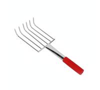 Fonowx Râteau à Palourdes de Plage Râteau Griffe Outil Pelle en Acier Inoxydable Haute Résistance avec Dents Effilées Port , Râteau À Six Dents en Acier Inoxydable