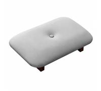 Fonowx Repose-Pieds avec Pieds en Bois Bas, Style to 2, Gris | Assise Rembourrée Confortable, Ottoman, pour Salon, Adultes