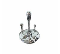 Fonowx Sculpture Goutte Moderne Figurine Décorative Goutte Ornement Abstrait Résine Brillance Miroir Allure Liquide Adaptée au Bureau Lecture Entrée, Noir Canon, Grand 19-18-23cm