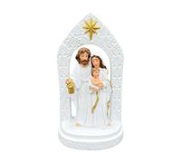 Fonowx Statute la Nativité Ornement Mini Figurine Crèche en Résine he Religie Crèche Noël pr Étagère, Cheminée