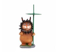 Fonowx Support Anti Moustiques Porte Spirale Porte Encens Support Statue Animalière en Résine Plateau Élevé Stable Convient aux Repas de Plein Air Cour Pelouse Patio, Blanc Et Bleu