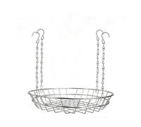 Fonowx Support de Jardinière Réglable, Rehausseur de Jardinière Haut, Support pour Plantes, Insert de Jardinière, Remplisseur de Pot avec Crochet, Acier INOX, Argent