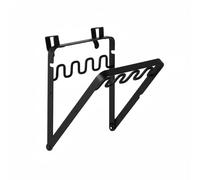 Fonowx Support de Sac Poubelle Pliable pour Porte de Placard Porte-sac Rangement Organisateur en Fer Antirouille Universelle Pliable pour Gain, Noir