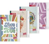 Fontaine 104695202 Cahier de textes pour clevere Faule, format A5, 56 feuilles, plastique, 4 motifs pour reliure pour Girls)