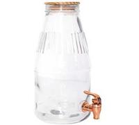 Fontaine à boisson avec couvercle en bambou 3.8 litres Transparent G