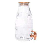 Fontaine à Boisson - Cook Concept - Couvercle En Bois - 3.8l - Transparent Et Or