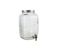 HOME DECO FACTORY - Fontaine à Boisson en Verre avec Large Ouverture et Robinet de Service - idéale pour Toute la Famille - Parfaite pour Vos Boissons - Contenance : 8 L