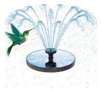 Fontaine à eau flottante solaire améliorée pour décoration de jardin extérieur, avec 6 buses, pour bain d'oiseaux, jardin, étang, aquarium, piscine, étanche IPX8 1w,1,4w,Unité split 1,8 WABS