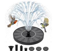 Fontaine à eau solaire de 1,4 W avec 6 buses, pompe à eau solaire pour fontaine, piscine, bain d'oiseaux, décoration de jardin, cyclisme d'eau