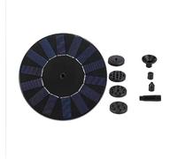 Fontaine à eau solaire flottante autoportante pour bain d'oiseaux, pompe solaire complète avec 6 têtes de pulvérisation et 4 supports de fixation, pulvérisateur d'eau solaire pour bassin paysager