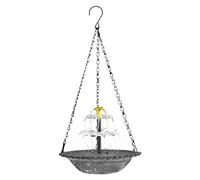 Fontaine à eau solaire - Fontaine de bain d'oiseaux suspendue de style cascade, bol cascade résistant aux intempéries | Fontaines pour bains d'oiseaux à énergie solaire | pour jardin, cour, patio