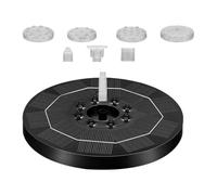 Fontaine à eau solaire | Réglable et lumineux avec 6 buses, pompe de fontaine extérieure pour bain d'oiseaux, pour la décoration d'arbre, balcon, pelouse, étang, parc et
