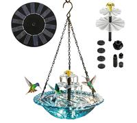 Fontaine à oiseaux en cascade, résistante aux intempéries, | Fontaine solaire de bain d'oiseaux pour jardin, cour, patio, terrasse, chemin, étang, piscine, parc,