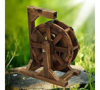 Fontaine à roue à eau, cascade de roue en bois, roues de fontaine décoratives pour l'extérieur, étang ornemental décoratif pour jardin, terrasse, porche, cour (taille : diamètre 30 cm) (diamètre 30 c