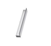 Fontaine-cascade en acier inoxydable, Cascade en acier inoxydable 304, déversoir, étang de jardin, noir, argent, 25-185cm, for la maison et le commerce(Silver,55cm)